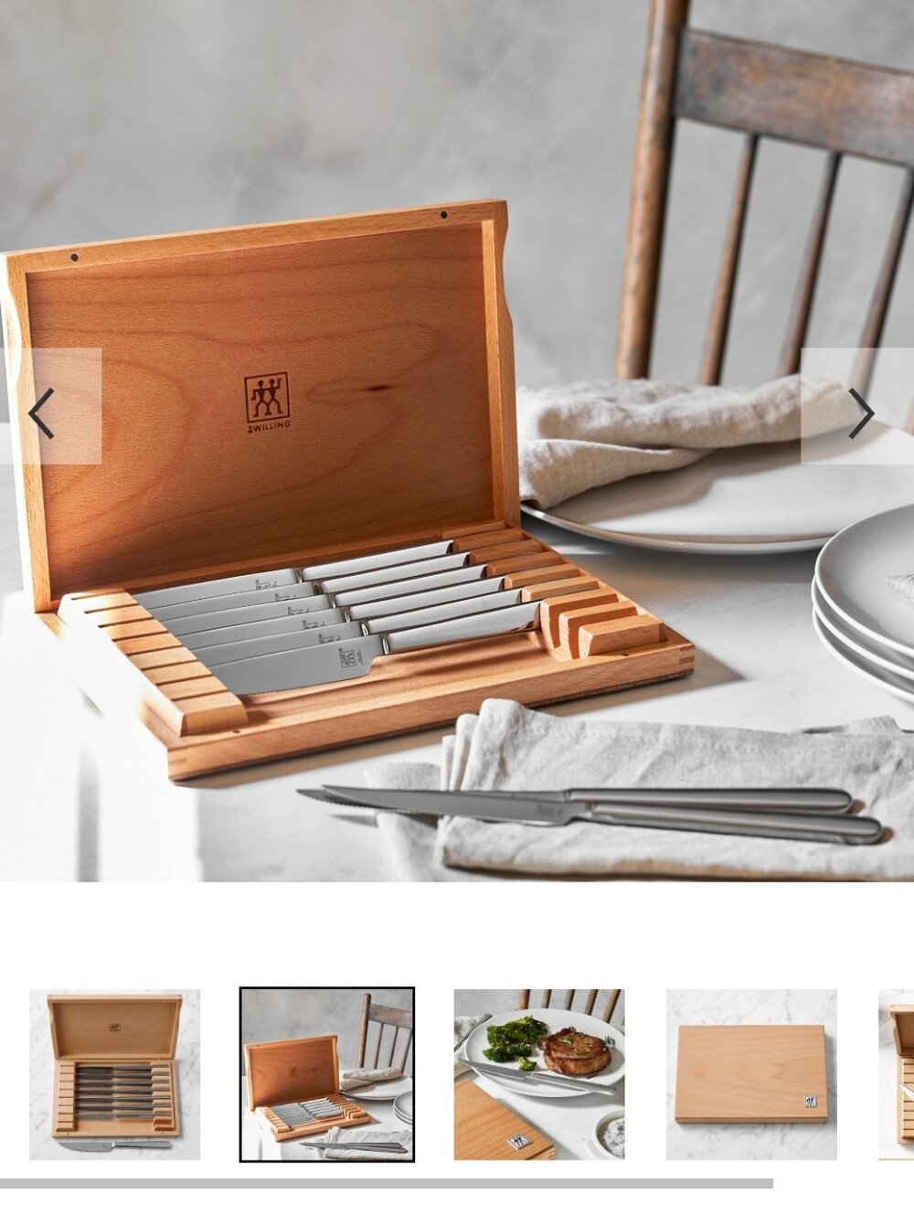 ZWILLING Wood Steak Knife Storage Case in Natural Wood